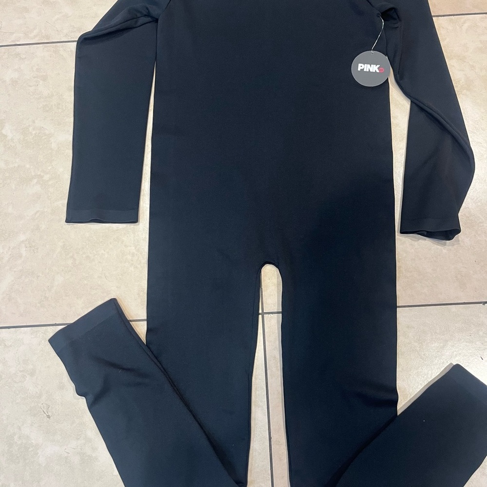 Pink Dot Black body-hugging